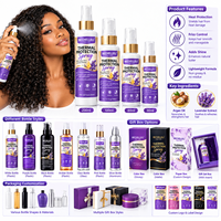 Spray protecteur thermique à l'huile de coco pour cheveux, marque privée - Protecteur thermique sans parabène ni colorant, format voyage, kit de produits de soin capillaire