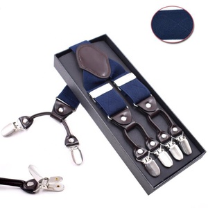 Set regalo da <span class=keywords><strong>uomo</strong></span> con <span class=keywords><strong>bretelle</strong></span> in <span class=keywords><strong>pelle</strong></span> sintetica con motivo a quadri blu personalizzato <span class=keywords><strong>di</strong></span> lusso - Product Image 1