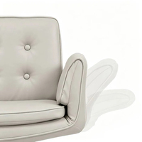 Chaise de bureau confortable et luxueuse avec accoudoirs incurvés et mobiles, réglable en hauteur, dossier souple, idéale pour le télétravail