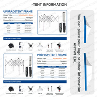 Tentes de fête pliantes professionnelles personnalisables, auvent de gazebo à cadre en alliage d'aluminium étanche de haute qualité pour les expositions intérieures