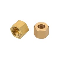 Brass Hex Compression Nut for Copper Tube Pipe Fitting BSP NPT Thread Brass Ferrule Nut Compression Fitting Cap Nut