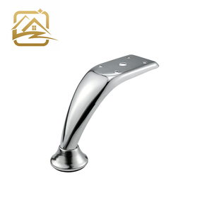 Pied de canapé oblique en acier chromé de 15 cm, design européen moderne, petit et robuste, pour salon - Product Image 2
