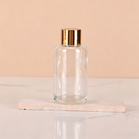 Bouteilles d'huiles essentielles avec compte-gouttes, bouchons à vis en verre, flacons de parfum rectangulaires