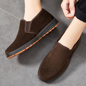 Chaussures de sport pour hommes grandes tailles, transfrontalières, en gros, tissées, respirantes, à enfiler, pour la course et le quotidien, été, couleur unie - Product Image 2