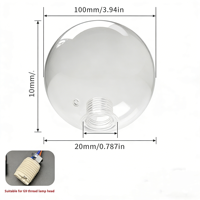 Abat-jour en verre transparent G9 personnalisable, abat-jour double en verre, abat-jour transparent pour luminaires suspendus