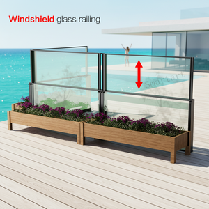 <span class=keywords><strong>NUEVO</strong></span> y POPULAR Barandal de Vidrio y Aluminio Retráctil Manual, Fácil de Instalar, Moderno, Resistente al Óxido/Agua, para Balcón, Villa/Hotel - Product Image 6