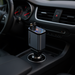 ที่ชาร์จในรถยนต์แบบสายเคเบิลแบบยืดหดได้ CX01พร้อมฟังก์ชันตรวจสอบแรงดันไฟฟ้า12-24V - Product Image 2