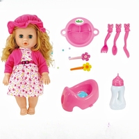 Jouet d'usine pour enfants, jeu de simulation de maison pour filles avec poupée et chariot, ensemble de poupées bébé
