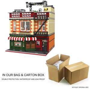 89106 Experto creativo MOC Street View American TV Central Perk Friended Casa modular Bloques de construcción Downtown Puzzle - Product Image 3