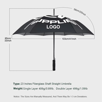 Paraguas de Golf de Lujo Clásico, Personalizado, Resistente al Viento y a la Lluvia, Apertura Automática, Diseño Recto, para Viajes
