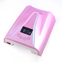 2024 nouveauté 128W sans fil Pro Cure LED lampe à ongles avec lumière d'ambiance arc-en-ciel pour salon de manucure professionnel
