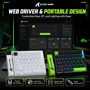 Nouveau <span class=keywords><strong>clavier</strong></span> de jeu compact Attack Shark M36 HE 2026 avec interrupteurs magnétiques personnalisés et touches PBT, idéal <span class=keywords><strong>pour</strong></span> les voyages et les petits postes de travail - Product Image 4