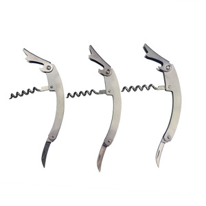 Bottle Opener Wine Corkscrew Professional Bottle Opener and <b>Foil</b> Cutter Stainless Steel Bottle Can Remover for <b>Kitchen</b> Tools - Product Image 4