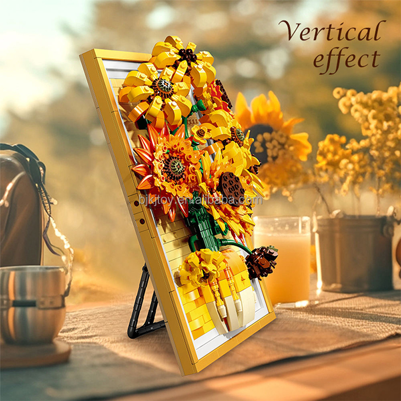 Jiestar Jj9233 1011pcs Sunflower Painting Frame Puzzle