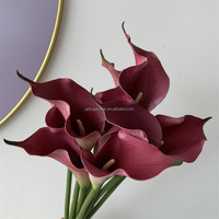 B-922 Super Star Blumen Handgefertigte PU Künstliche Realistische Moderne Stil Rosa Lila Lilien Vasen-Dekoration - Fabrik Großhandelspreis