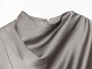 SHENZHU 2026 Nueva Camisa <span class=keywords><strong>de</strong></span> Satén con Cuello Alto y Manga Larga para Mujer, Elegante y a la <span class=keywords><strong>Moda</strong></span>, con Pliegues y Estilo Chal, 1305167 - Product Image 4