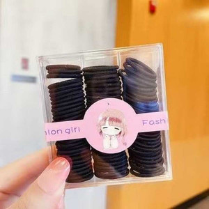 Hot Sale Vintage Style <b>Scrunchies</b> Trending Fashion Acrylic Plush Beaded Simple Kids Accessories Wholesale - Product Image 1