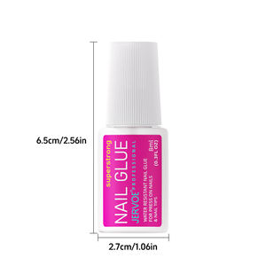 2025 Meistverkaufter Schnelltrocknender Ungiftiger Nagelkleber 8ml Klare Flüssigkeit Plastikflasche Klebstoff Stark Langanhaltend mit Pinsel - Product Image 6