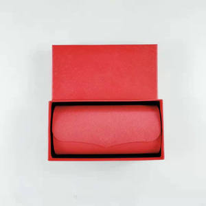Estuche Grande Rojo para <span class=keywords><strong>Gafas</strong></span> de <span class=keywords><strong>Sol</strong></span> <span class=keywords><strong>Cartier</strong></span>, Funda de Almacenamiento Rectangular Portátil con Logotipo Personalizado, Disponible en Stock, de Moda - Product Image 4