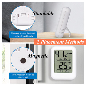 Thermomètre d'ambiance numérique et hygromètre Mesures de la température et de l'humidité intérieures avec les enregistrements les plus élevés/les plus bas - Product Image 4