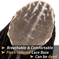 BLT Unité Capillaire 100% Cheveux Humains Tissage 8*10 Pouces Avec Dentelle Transparente Perruque Dreadlocks Afro pour Hommes Noirs