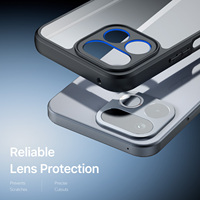 Coque de téléphone transparente antichoc en PC+TPU avec finition givrée de style minimaliste pour Realme 16T