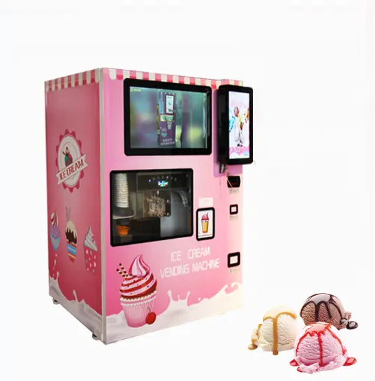 Otomatik yumuşak dondurma otomatı makinesi