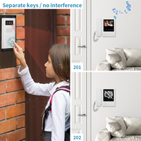 Interphone vidéo villa de bonne qualité, interphone avec moniteur, 3 unités, appartements, 4 fils, système d'interphone vidéo de porte