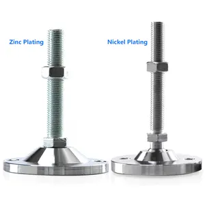 산업 대용량 금속 조정가능한 기계 다리 수평 M20 회전 조정 레벨링 발 80mm