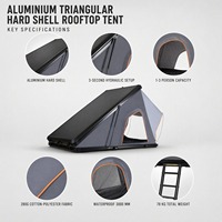Tenda Atap Mobil Segitiga Aluminium Cangkang Keras Otomatis untuk Berkemah di Luar Ruangan, Tenda Atap Mobil untuk SUV 4x4 Berkemah di Alam Liar