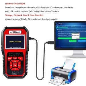 KW850 herramientas de diagnóstico de coches diésel Mini gasolina OBDII Auto Tester ECU OBD Tech 2 escáner TFT pantalla OBD2 herramienta de escaneo AL519 - Product Image 5