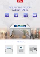Maßgefertigter Interaktiver LCD-Metall-Touch-Tisch für Indoor-Werbung Smart Multi-Screen-Display in Restaurant, Spielhallen, Café