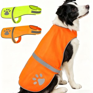 Gilet réfléchissant pour chien, vert et orange, en polyester, vêtements pour animaux de compagnie quatre saisons, pour petits et grands chiens, design anti-perte - Product Image 2