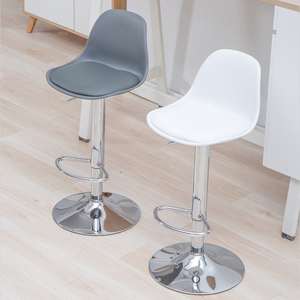 Taburete de silla de barra giratorio de plástico personalizado alto de altura de mostrador ajustable moderno comercial con respaldo para Barra de cocina - Product Image 5