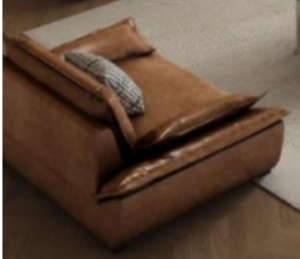 Sofá de cuero de diseño europeo contemporáneo, nuevos muebles modernos para sala de estar con material de cuero genuino - Product Image 2