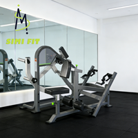 Máquina de remo sentado con carga de placas serie SM PM para gimnasio comercial, 3 soportes, tecnología SmartStrength, múltiples asas