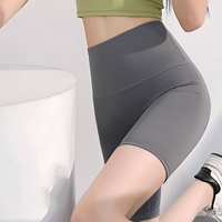 T Line Damen Yoga-Shorts mit Hoher Taille, Bauchkontrolle, Schnelltrocknend, Atmungsaktiv, Nahtlos, Tiefe Taschen, Fitness, Sportlich