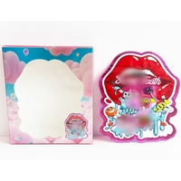 Boîte en Mylar découpée sur mesure Cali Irregular 0,125 oz et sac de forme spéciale pour produits comestibles, anti-odeur avec fenêtre