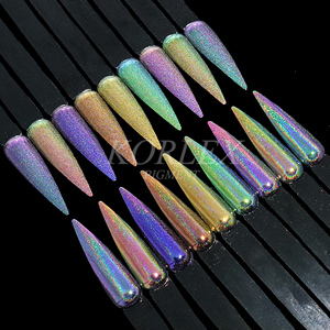 9色カメレオンホログラフィックパウダーピーコックホログラフィックミラークロームピグメントグリッターパウダーネイルアートメイク水彩 - Product Image 4