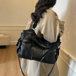 Sac à bandoulière <span class=keywords><strong>Rockabilly</strong></span> pour femme de marque, grande capacité, rivets, sac bandoulière à fermeture éclair, sac à main punk <span class=keywords><strong>rock</strong></span>, sac de shopping pour femme, sac fourre-tout pour l'extérieur - Product Image 5