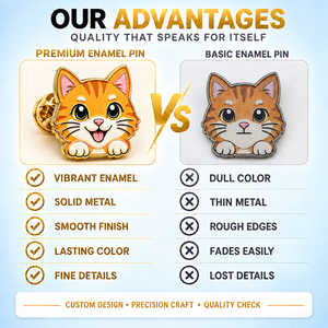 Pin de Esmalte Duro Personalizado, Broche de Metal con Diseño de Logotipo, Estilo Antiguo, Moderno, de Dibujos Animados, con Purpurina, Impresión UV, Anime Lindo - Product Image 5
