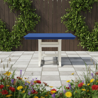 Table d'extérieur empilable robuste en PEHD, résistante aux intempéries et aux UV, en plastique recyclé, pour usage commercial et camping, vente en gros