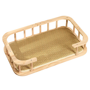 Árbol rascador moderno de <span class=keywords><strong>madera</strong></span> maciza ecológico, el más vendido al por mayor, para gatos y perros, con cama grande y gruesa lavable para mascotas. - Product Image 4
