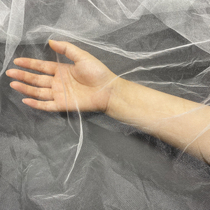 Bán Buôn 120 \ "Đám Cưới Màu Trắng Vải Tuyn Vải Kim Cương Sáng 100% Polyester Dệt Kim Giá Rẻ Cho Trẻ Em Và Cô Gái - Product Image 1