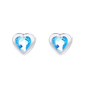 Pendientes de Corazón de Plata de Ley 925 con Circonita Cúbica Brillante, Joyería de Amor, Estilo Minimalista Ligero, Nueva Moda 2026 para Mujeres y Niñas - Product Image 2