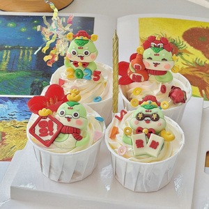 ของตกแต่งเค้กอะคริลิค รูปงู ฮันนี่ แอนด์ สวีทเนส 2025 สำหรับงานปาร์ตี้เทศกาลฤดูใบไม้ผลิ - Product Image 2