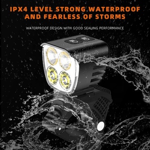 Lampe de <span class=keywords><strong>vélo</strong></span> étanche 2-en-1, phare de nuit lumineux, <span class=keywords><strong>klaxon</strong></span> pour VTT et <span class=keywords><strong>vélo</strong></span> de route, fixation sur guidon, alimentation par batterie - Product Image 2
