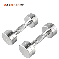 Haltères à tête ronde 1-10 KG Fitness Haltérophilie Ensemble d'haltères en acier inoxydable chromé