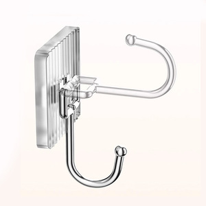 Light Luxury Modern Stylish Plastic Stainless Steel Adhesive Adjustable Wall <strong>Hooks</strong> Eco-Friendly Waterproof for <strong>Tools</strong> <strong>Hooks</strong> - Product Image 4