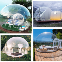 Tente à bulles gonflable transparente pour fête personnalisée avec ballons pour les dates en plein air Tente à bulles gonflable pour maison de camping